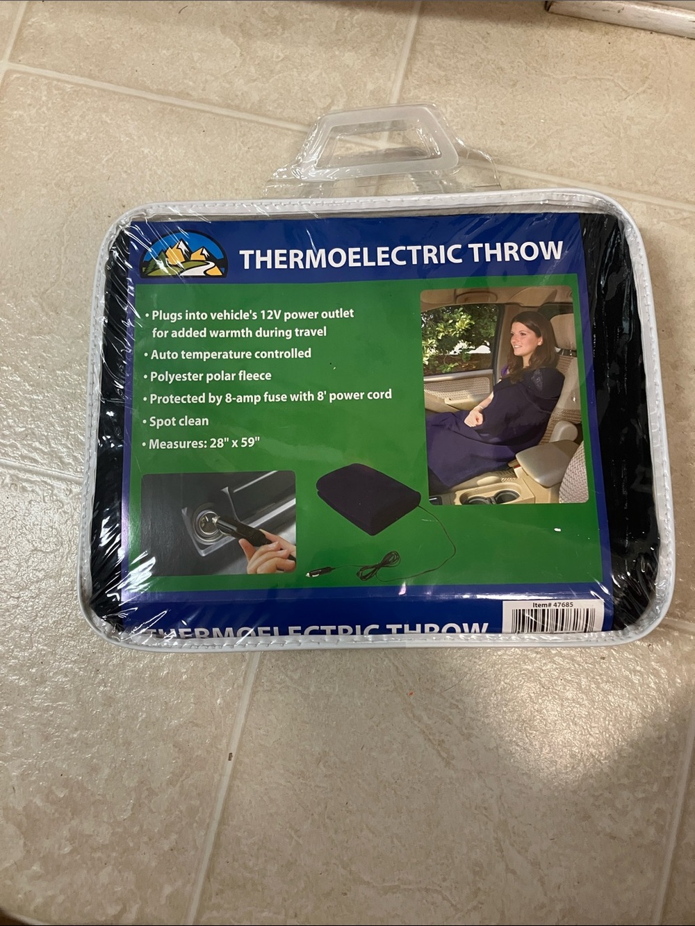 Thermoelectric Throw Electric Heated Blanket - Navy